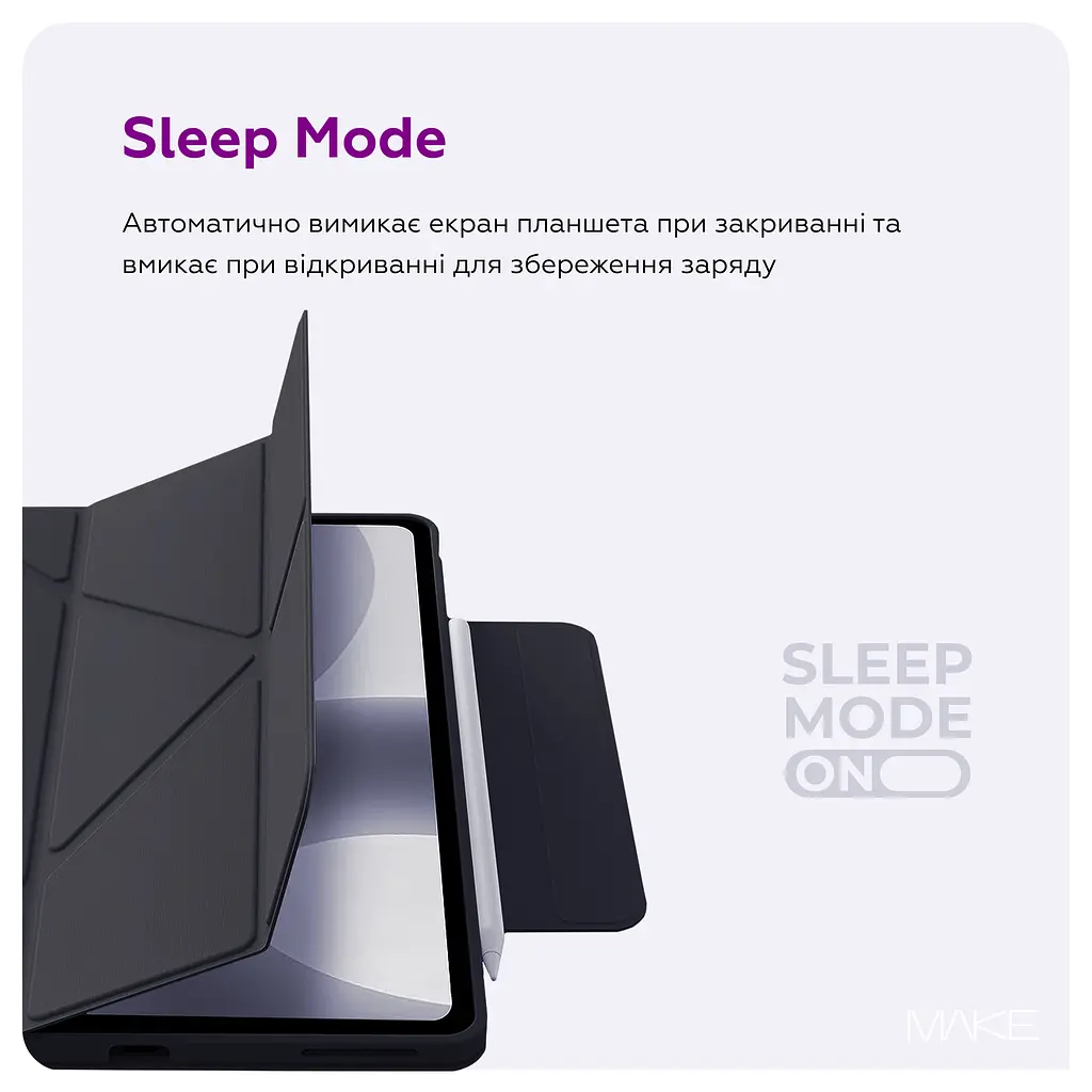 Чохол-книжка MAKE Apple iPad (A16) Origami+ Black - фото 3