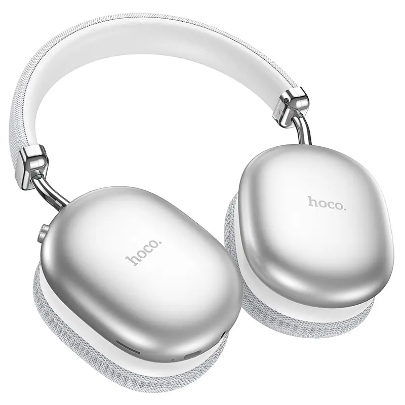 Навушники Hoco Bluetooth W35 MAX wireless headphones сріблясті - фото 3