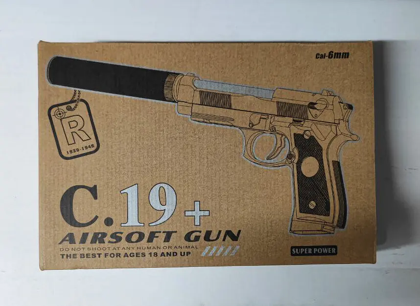 Іграшковий пістолет для страйкболу Airsoft Gun C.19+ реалістична ігрова модель Чорний - фото 4