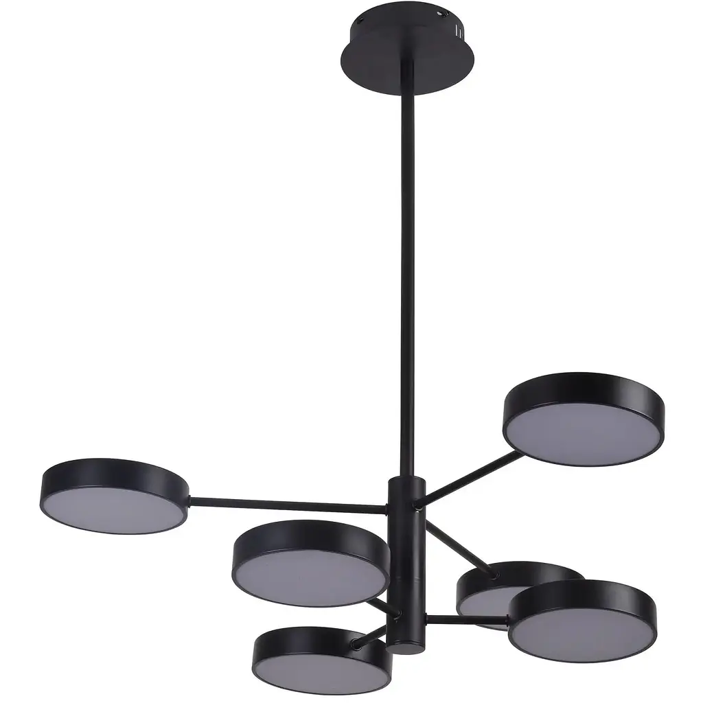 Світильник стельовий Miorro LED Fiori з пультом ДУ 70W 2700-6000К чорний (51-313-002) - фото 4