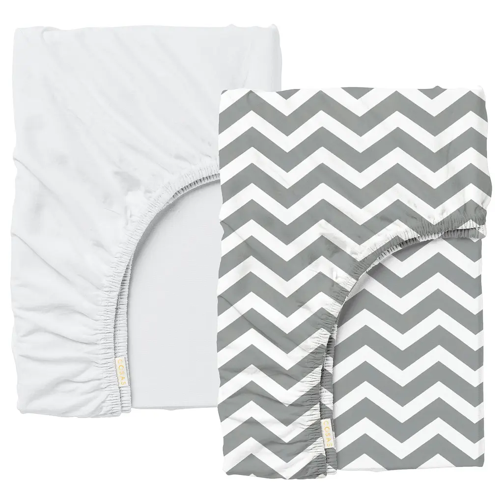 Набір простирадло на резинці 90х200 WHITE / ZIGZAG COSAS (4822052058565)