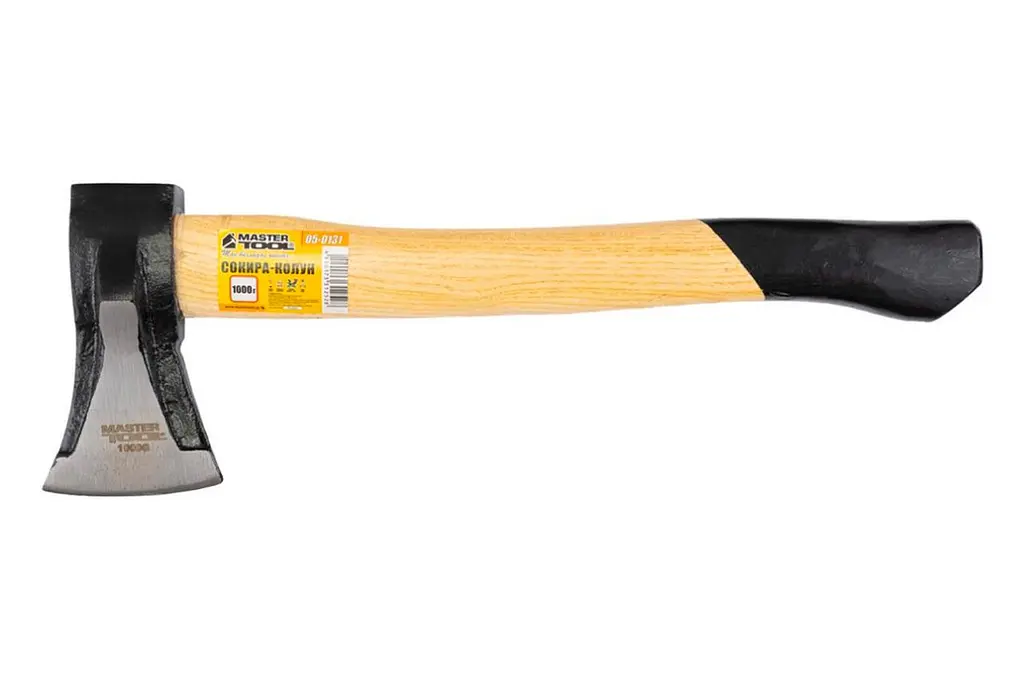 Топор колун Mastertool 1000 г ручка деревянная - фото 2
