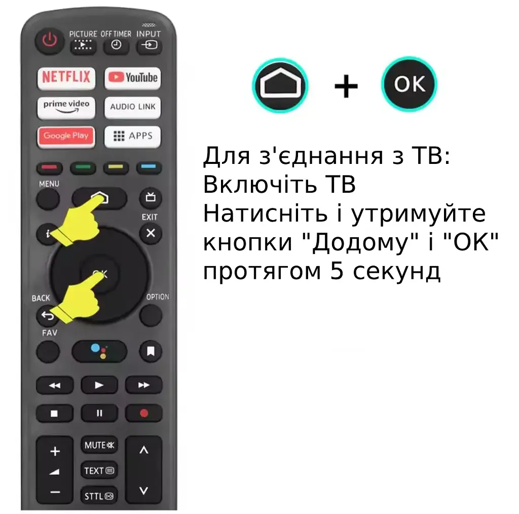 Пульт з мікрофоном PN-V10 для телевізорів Panasonic Smart TV - фото 7