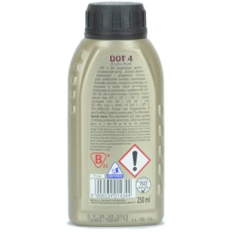 Гальмівна рідина K2 Turbo Brake Fluid DOT 4 0,25 л (T124) - фото 2