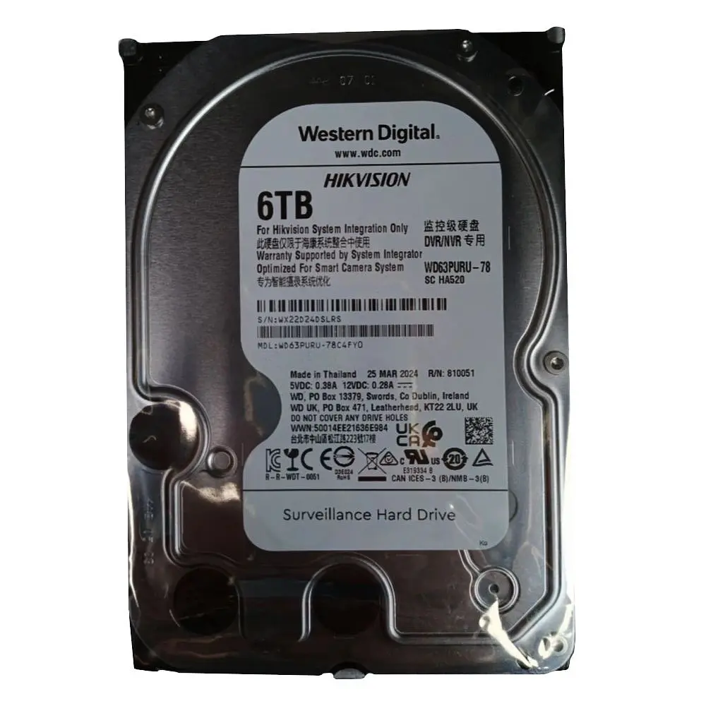 Жорсткий диск 3.5" 6TB 256MB Western Digital Purple WD63PURU-78 (99-00010072) - фото 2