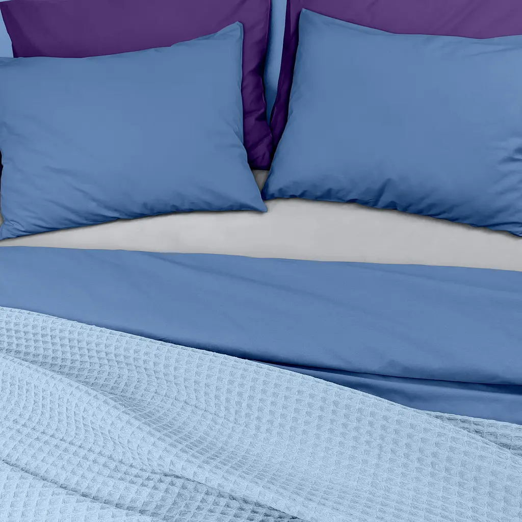 Плед-покрывало Cosas Cloud Greek Waffle вафельный 160х230 см небесный (Blanket_43Cloud_GreekWaffle_160x230) - фото 2