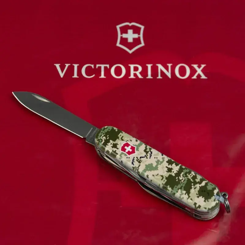 Ніж Victorinox Huntsman Army 91 мм Піксель + Лого (1.3713.3_W3941p) - фото 5