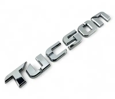 Емблема напис для Hyundai TUCSON на двосторонньому скотчі Хром 197х25 мм (OEM: 86310-3K010) - фото 4