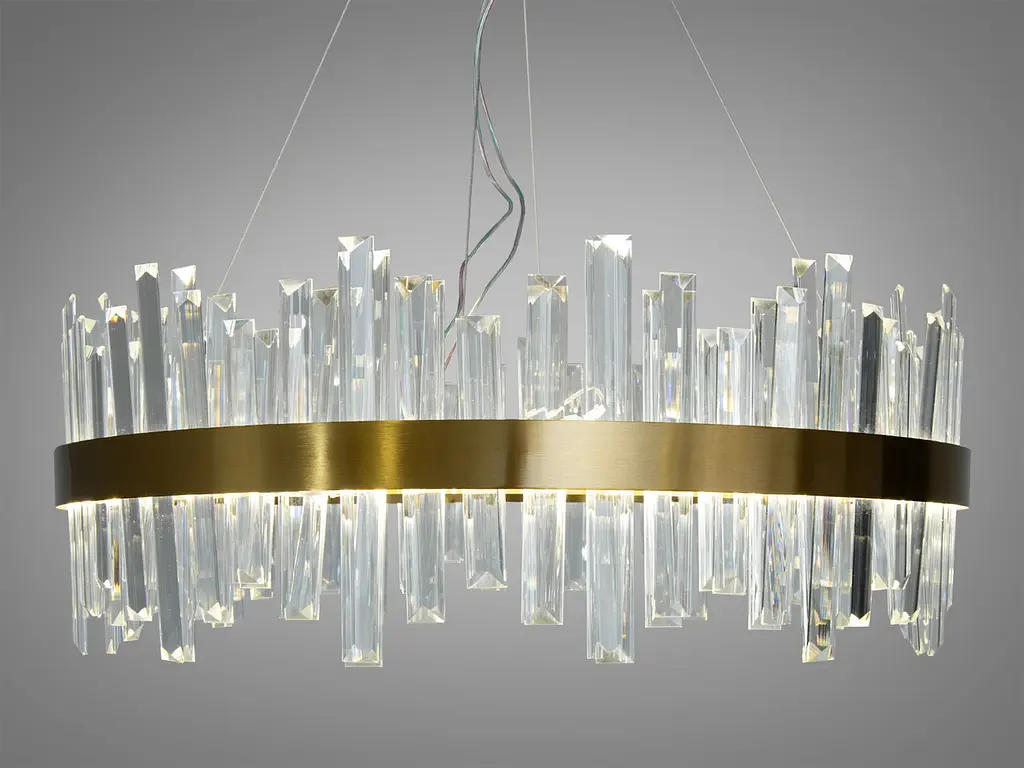 Підвісна LED-люстрацвіт латунь Diasha 836/600BR кришталева, 135 Вт, 58 см, 14-20m2 - фото 4