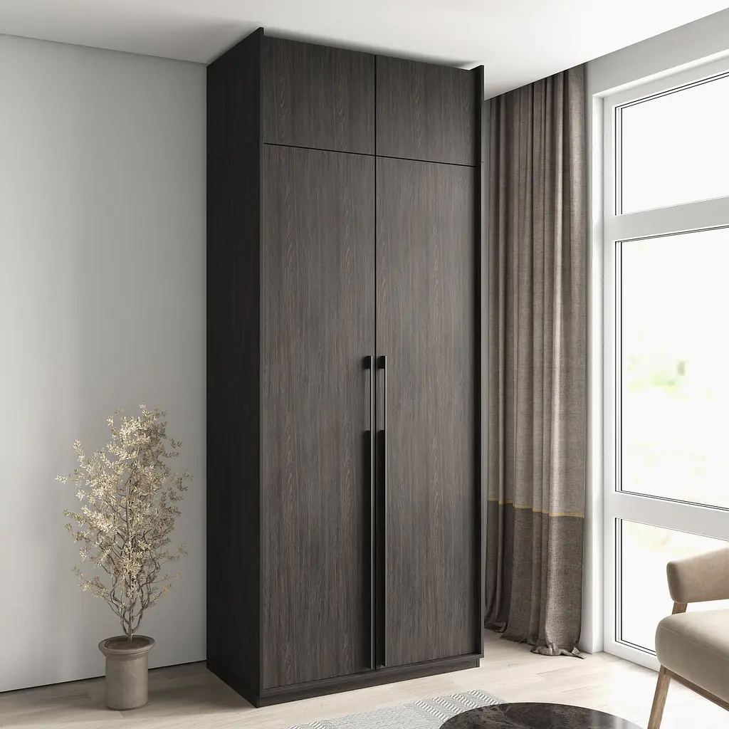 Шафа для одягу Flamecame у спальню зі штангою на 2 двері FR-14 Венге - фото 3