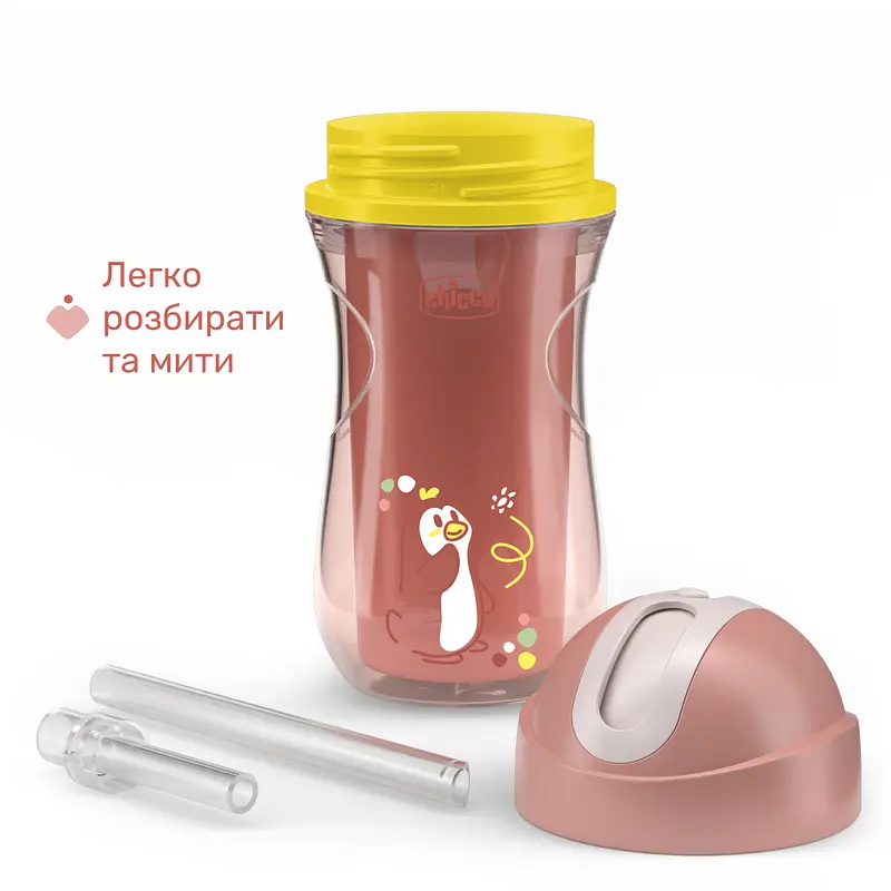 Поїльник непроливайка з трубочкою Chicco Sport Cup 266 мл 14 м+ кораловий (06991.15) - фото 8
