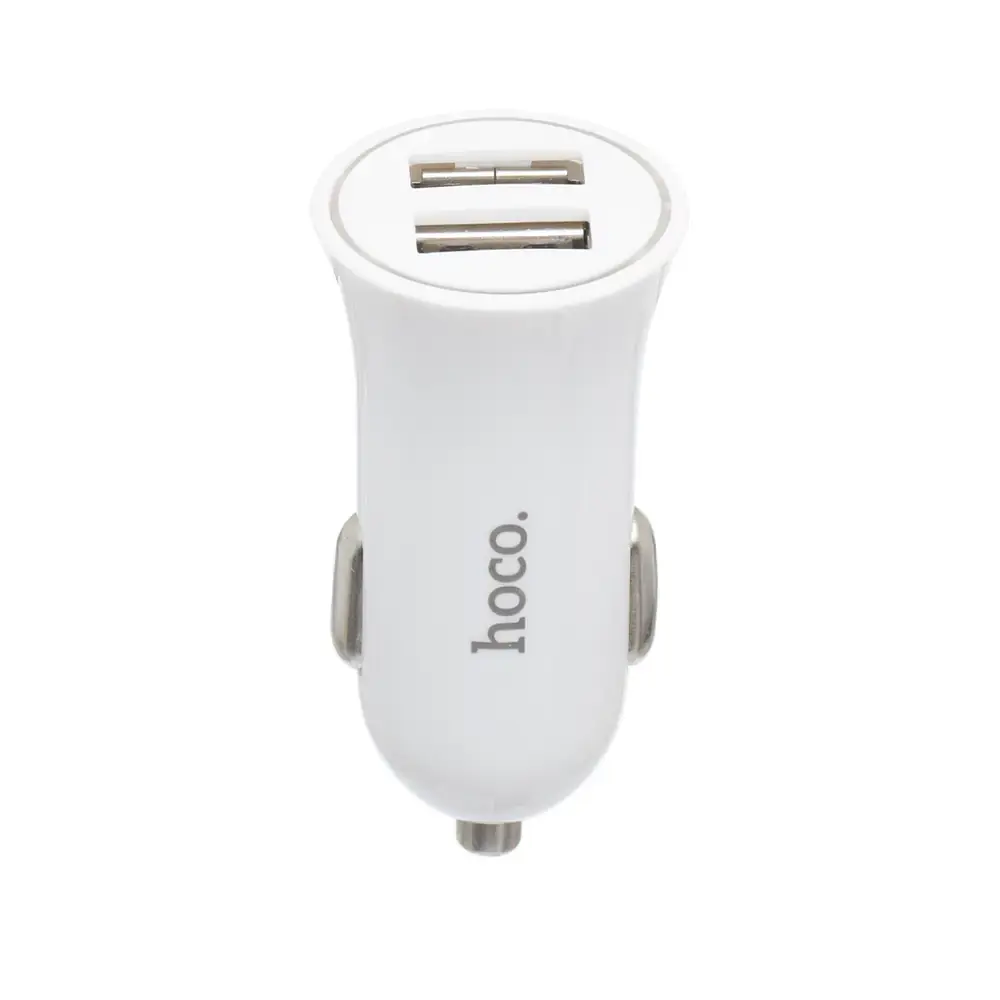 Автомобільний зарядний пристрій Hoco UC204 Car Charger 2USB 2.4A (White) [69324] - фото 3