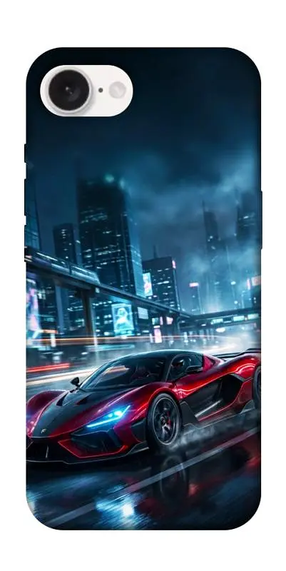 TPU чехол Demsky Red sport car для Apple iPhone 16e (6.1")