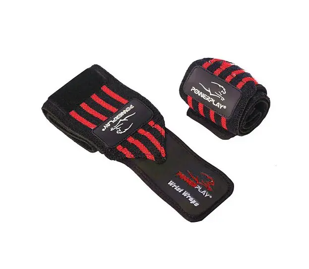 Бинти для зап'ясть (кистьові бинти) PowerPlay 3081 Gym WristT Wraps Чорно-Червоні (PP_3081_Red) - фото 2