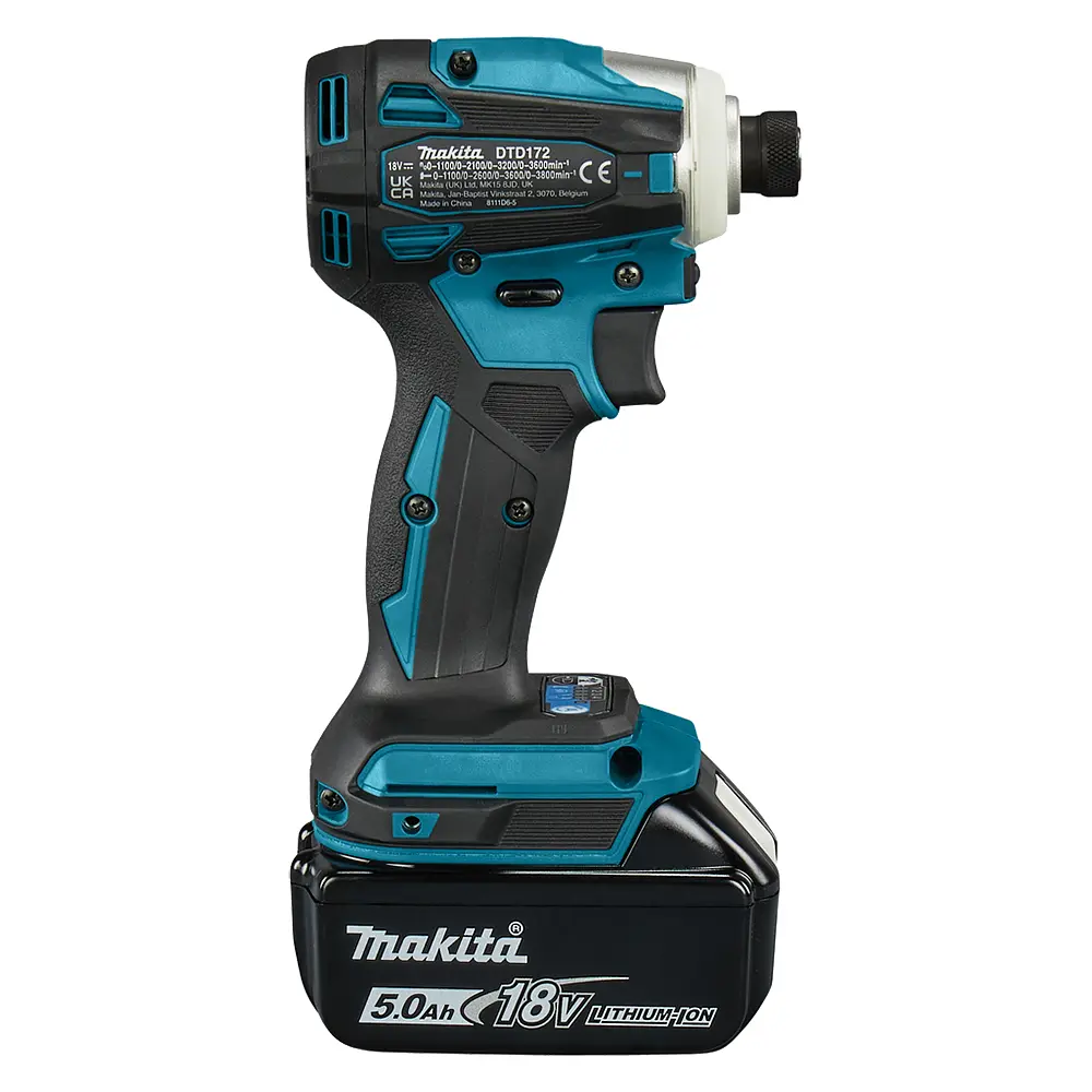 Гвинтокрут імпульсний акумуляторний Makita DTD172RTJ (180 Нм, 1/4", BL, LXT) - фото 4