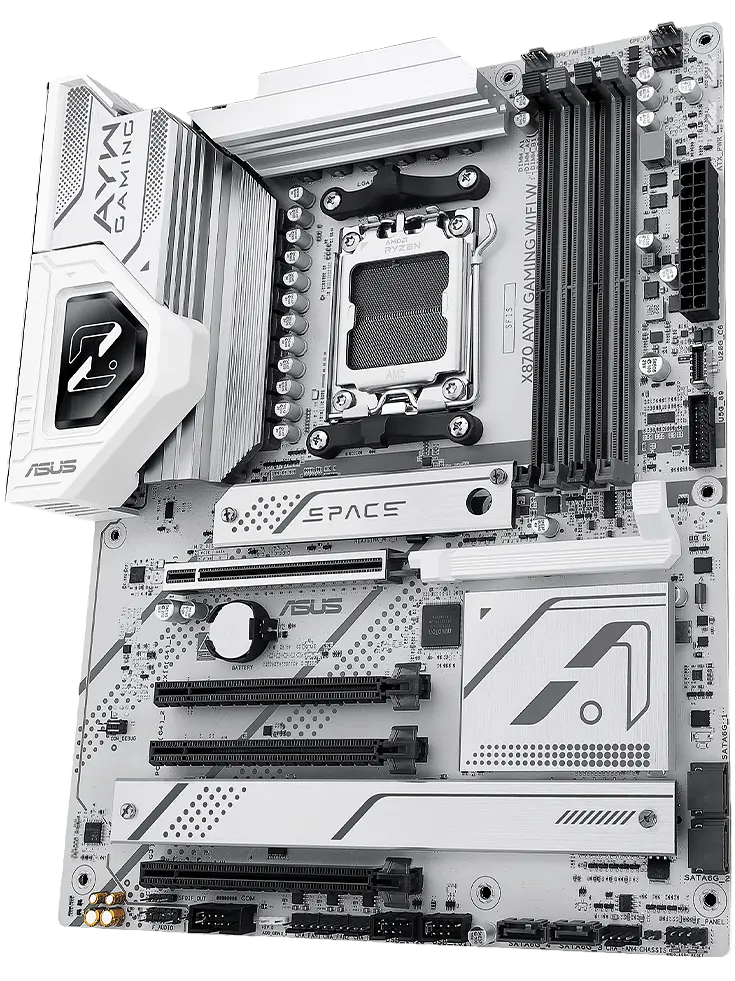 Материнская плата Asus X870 AYW Gaming Wi-Fi White Socket AM5 (X870 AYW GAMING WIFI W) Б/У - фото 2
