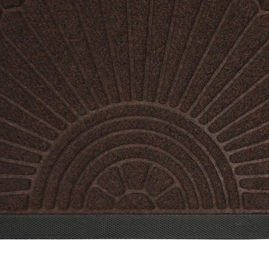 Килимок придверний Eco Fabric Промені півколо з кромкою коричневий 40 х 60 см (4060-024) - фото 6