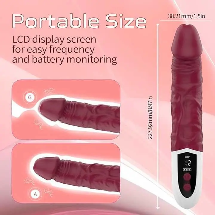 Вагінальний вібратор силіконовий Satisfyer 23 см з 12 режимами Бордовий - фото 3