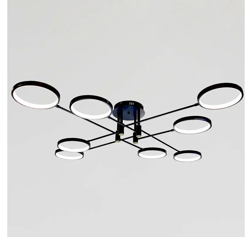 Чорна стельова LED люстра на 8 джерел світла 6402/8BK Artlight - фото 3