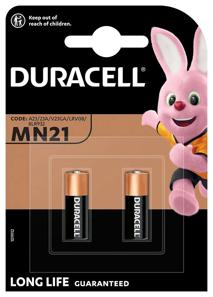 Спеціалізована лужна батарейка Duracell MN21 12V, (A23 / 23A / V23GA / LRV08 / 8LR932), 2 шт. (6457878) - фото 2