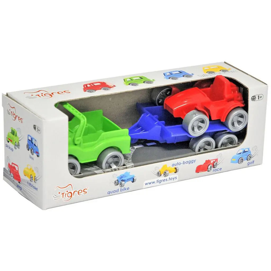 Ігровий набір Tigres Kid cars Sport: джип з причепом + баггі (39544) - фото 3