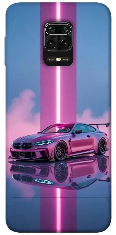TPU чохол Demsky Pink neon car для Xiaomi Redmi Note 9s / Note 9 Pro / Note 9 Pro Max