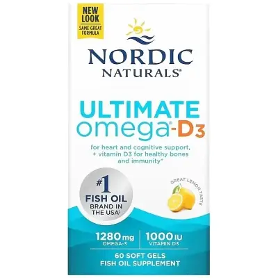 Вітамінно-мінеральний комплекс Nordic Naturals Омега-3 та вітамін D3, 1280 мг та 25 мкг (1000 МО), смак лимона, Ultima (NOR-01794) - фото 7