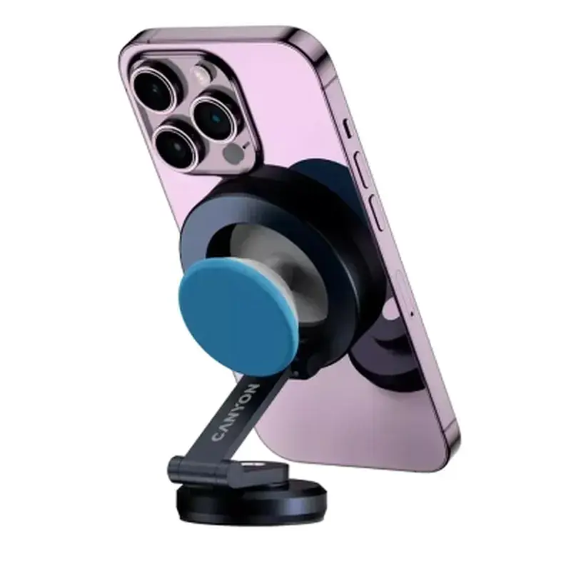 Універсальний автотримач Canyon Magnetic phone holder OnGrip 10 aluminum Black (CNS-CCHM10) - фото 6