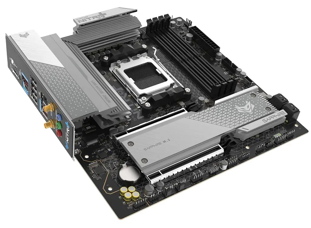 Материнська плата Sapphire NITRO+ B850M WIFI (52123-01-40G) (Socket AM5, AMD B850, Micro-ATX) - фото 2
