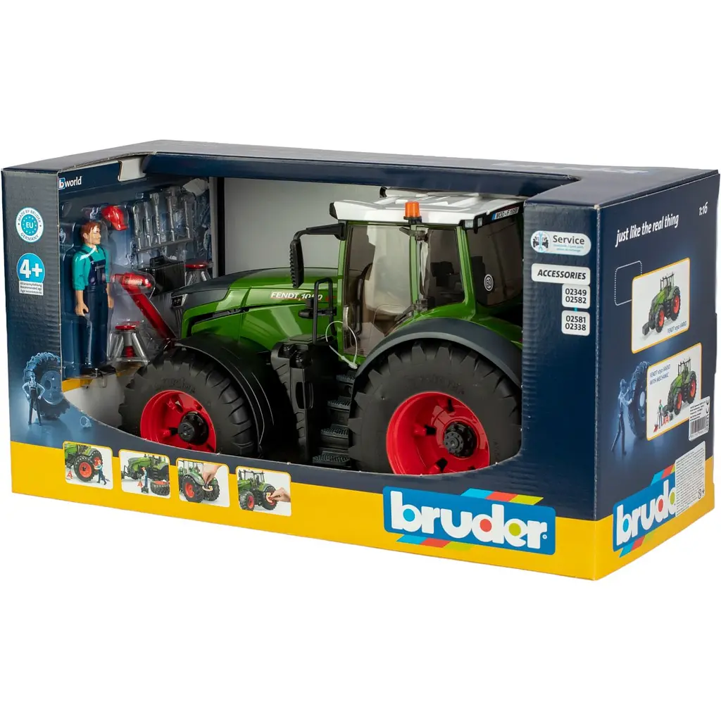 Игрушечная машинка Bruder Трактор Fendt 1050 Vario с фигуркой и аксессуарами для ремонта 1:16 (04041) - фото 7