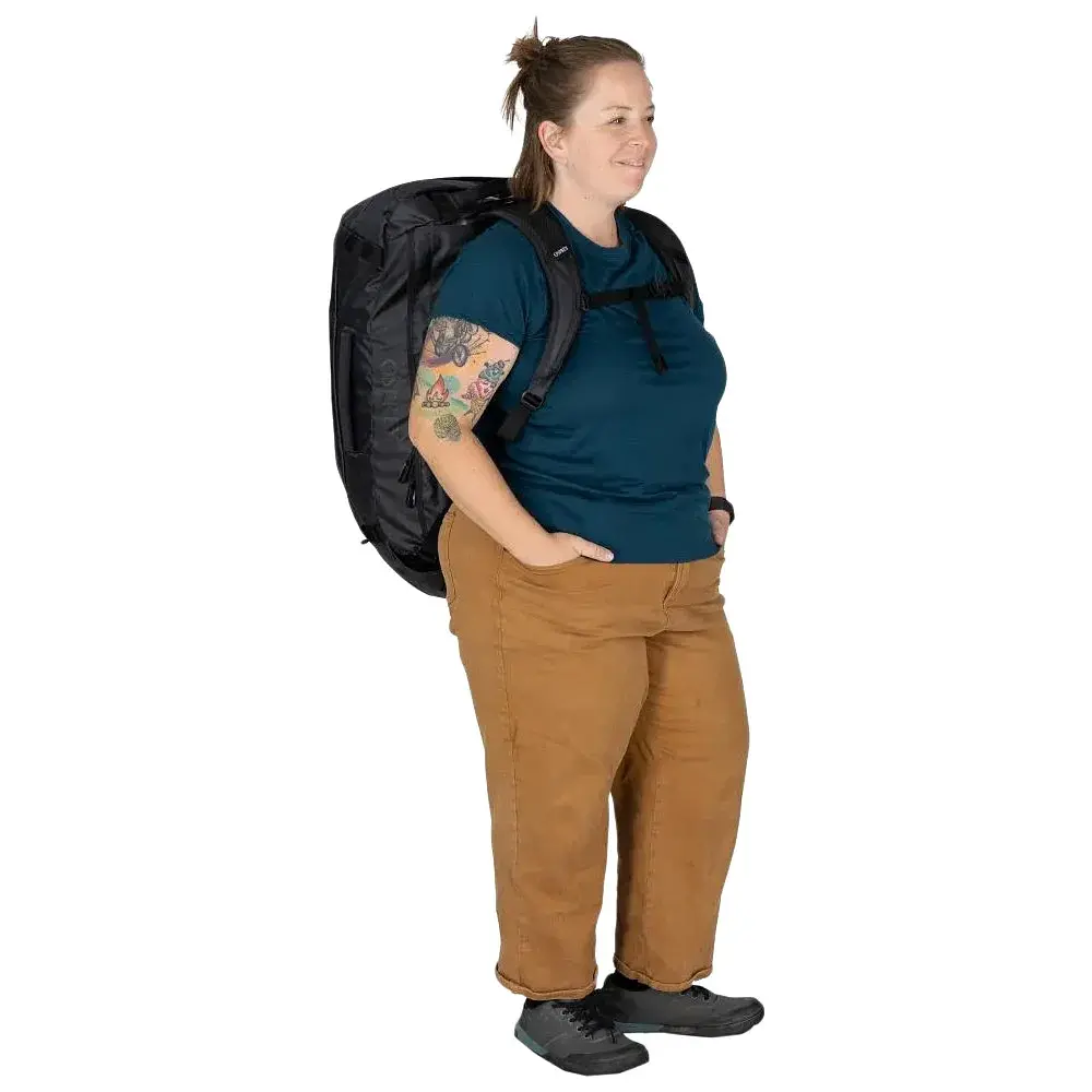 Сумка рюкзак Osprey Transporter Duffel 65 raven black/black - фото 4
