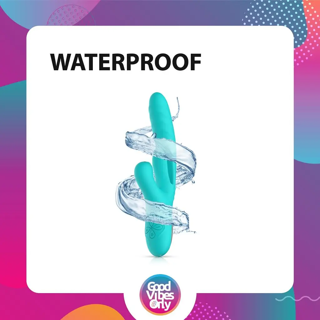 Вібратор-кролик із вагінальним відростком Good Vibes Only - Lisa Thrusting Rabbit Vibrator with G-Spot Stimulator - фото 13