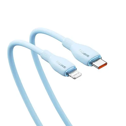 PD кабель Baseus Pudding Series Fast Charging Cable Type-C to iP 20W 1.2m синій P10355701311-00 - фото 4