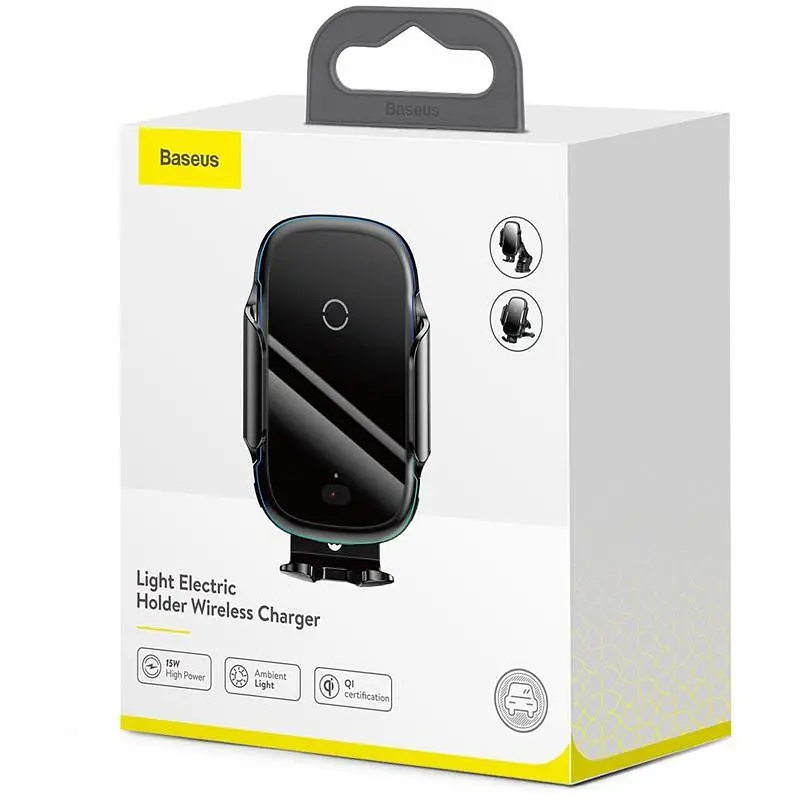 Автомобильный держатель холдер с БЗУ Baseus Wireless Charger Electric Car Mount WXHW03-01 - фото 4