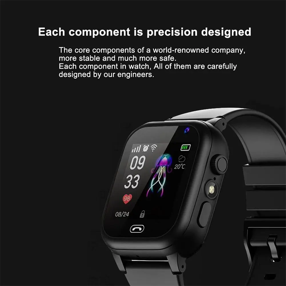 Наручные смарт-часы детские Q15 с функцией звонка, 4G и GPS Black (16417) - фото 6