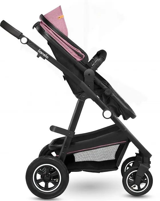 Універсальна коляска 2 в 1 Lionelo Amber 2 Pink Rose, рожева (LO-AMBER PINK ROSE (2in1)) - фото 4