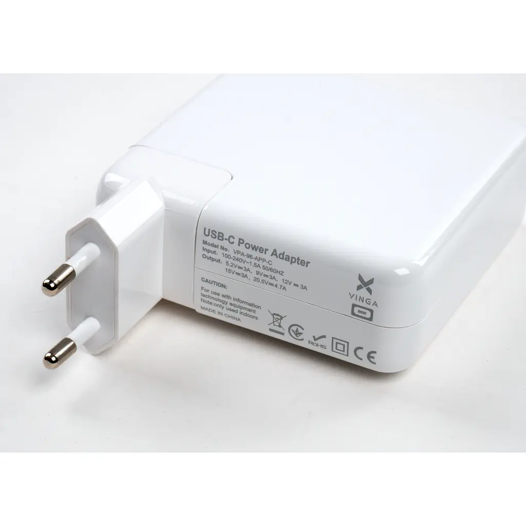 Блок питания к ноутбуку Vinga Apple 96W 5.2V3A/9V3A/12V3A/15V3A/20.5V4.7A USB-C (VPA-96-APP-C) - фото 4