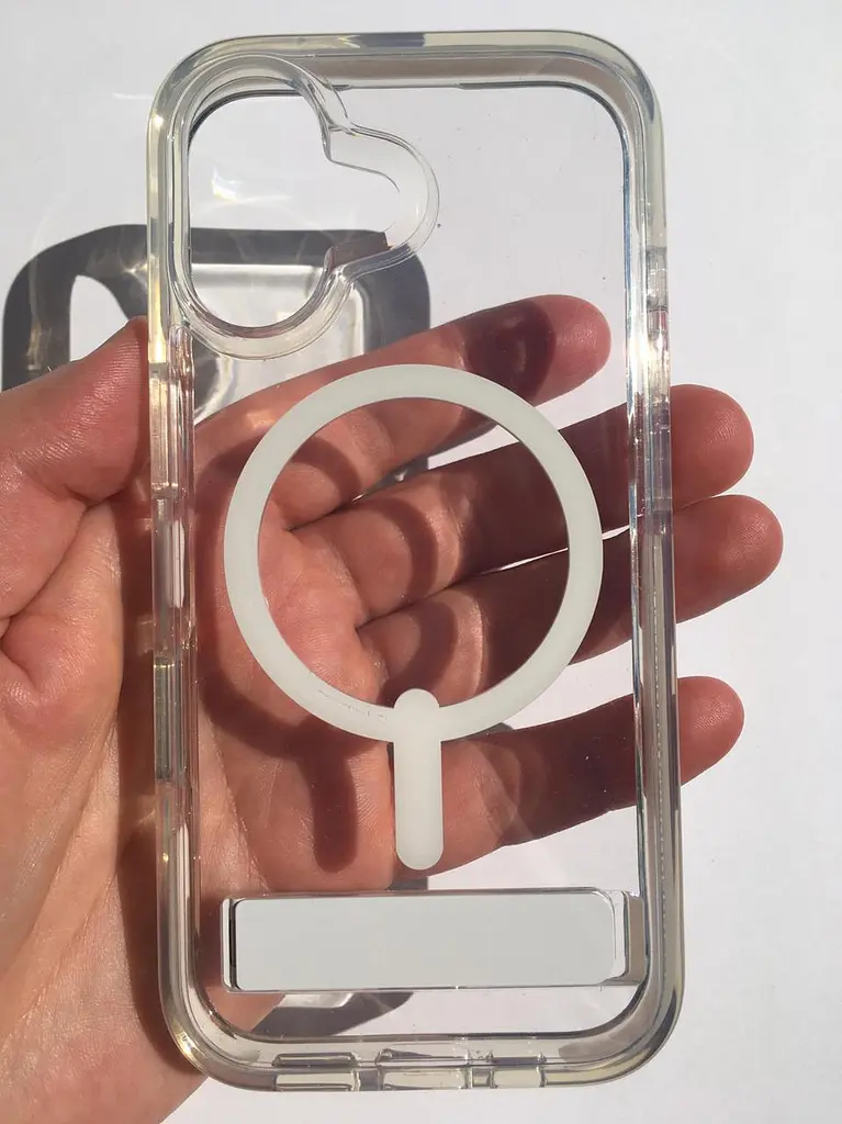 Чохол протиударний для iPhone 17 ZAGG Gear4 Crystal Palace MagSafe KS Clear Case Прозорий з підставкою - фото 4