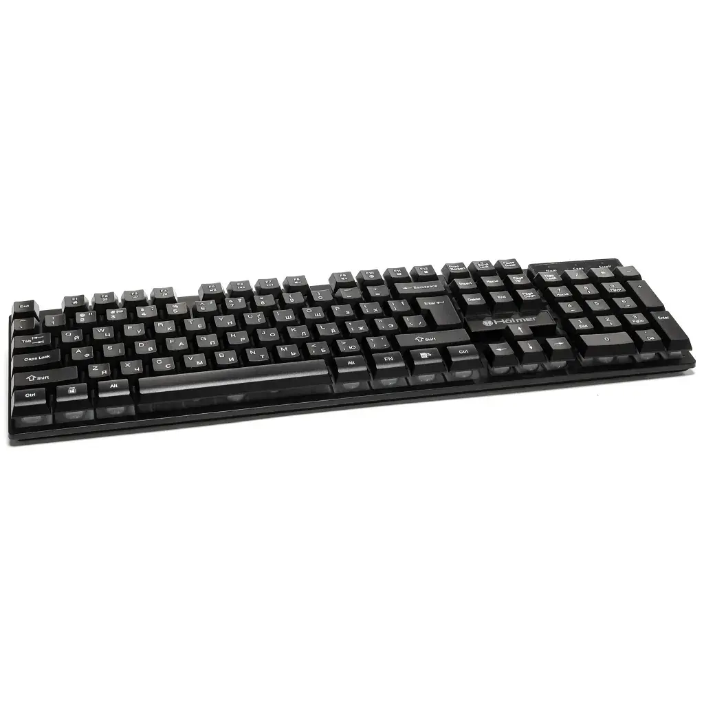 Клавіатура Hölmer K-01GS RGB Backlight USB UA Black (K-01GS) - фото 3
