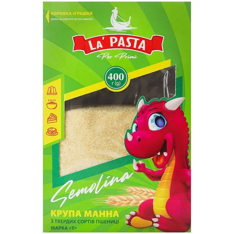 Уценка. Крупа манная La Pasta Semolina из твердых сортов пшеницы, 400 г (844118) - фото 2