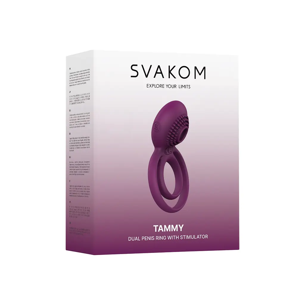 Подвійне ерекційне кільце з вібрацією Svakom Tammy Violet - фото 7