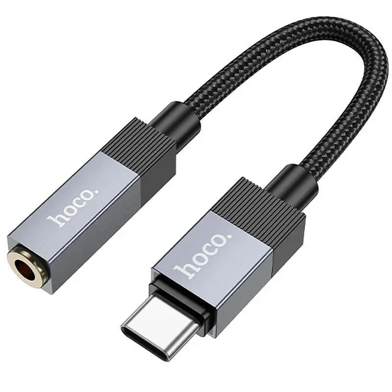 Переходник Hoco UPA32C Type-C на 3,5 мм, черный - фото 3