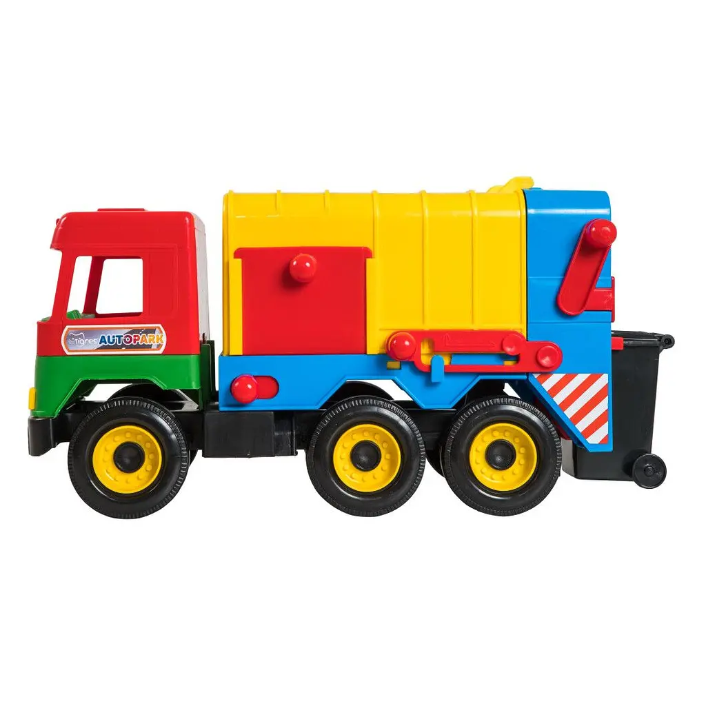 Машинка Tigres Middle Truck Сміттєвоз 42 см червона з жовтим (39224) - фото 3
