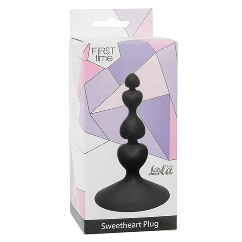 Анальна пробка Lola Games Sweetheart Plug 10 см (чорний) - фото 4