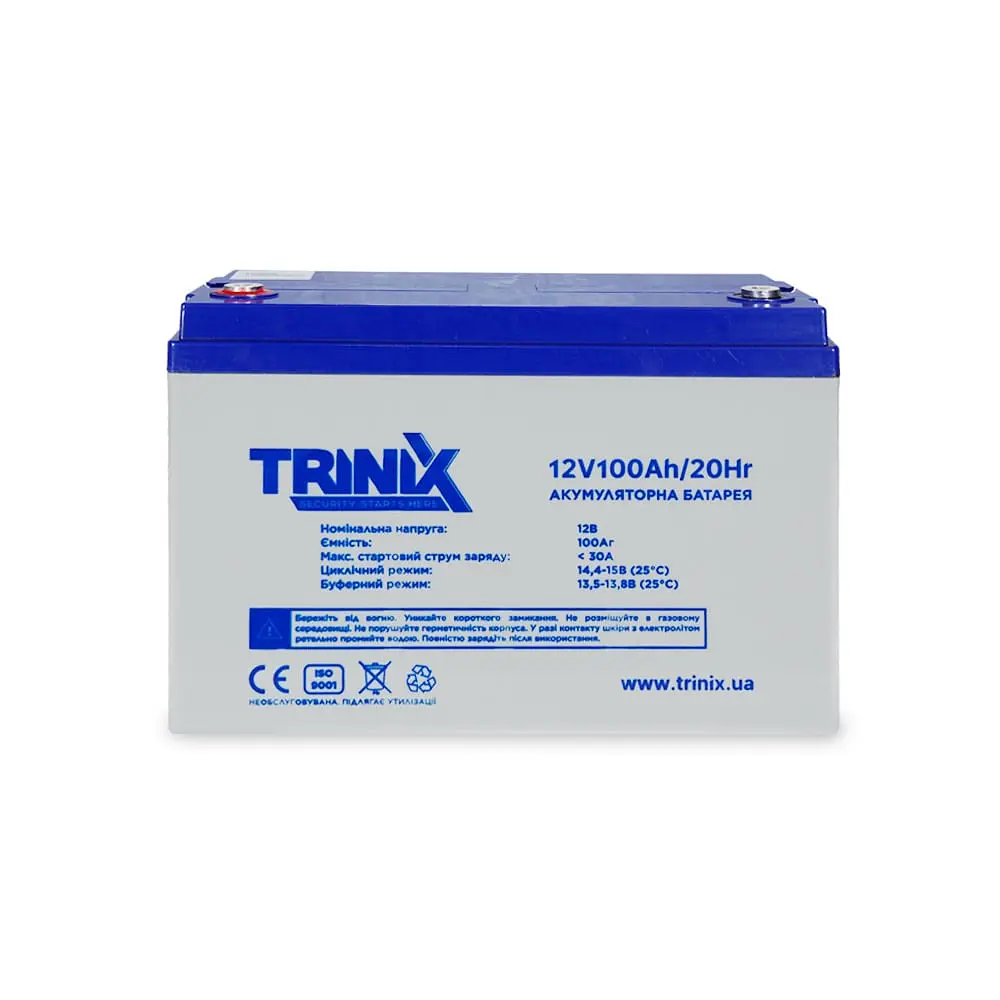 Trinix 12V100Ah/20Hr AGM Акумуляторна батарея 12В 100Аг свинцево-кислотна (44-00047) - фото 4