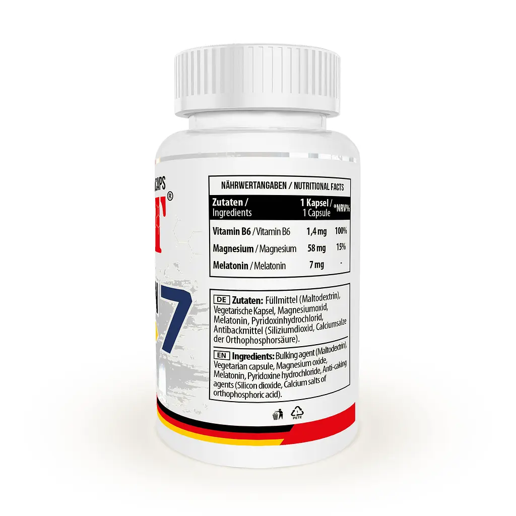 MST Мелатонін + Магній В6 Melatonin 7 мг - 100 вег. капсул - фото 2