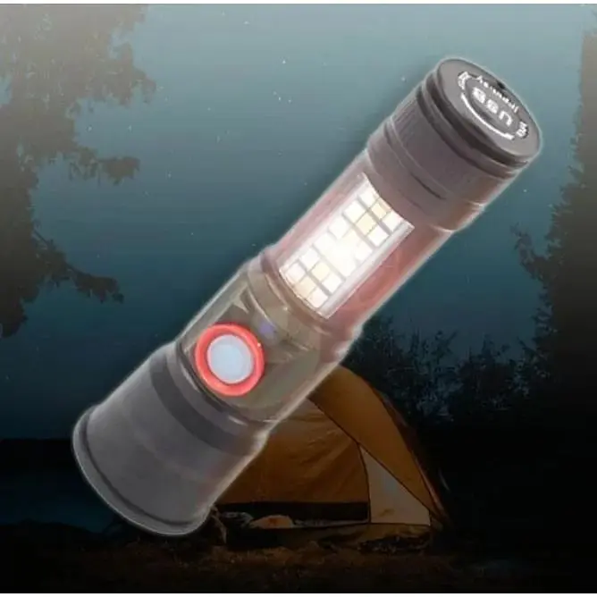 Ручний ліхтар RB-269 акумуляторний бічним світлом та зумом LED Р50+5SMD USB Zoom - фото 8
