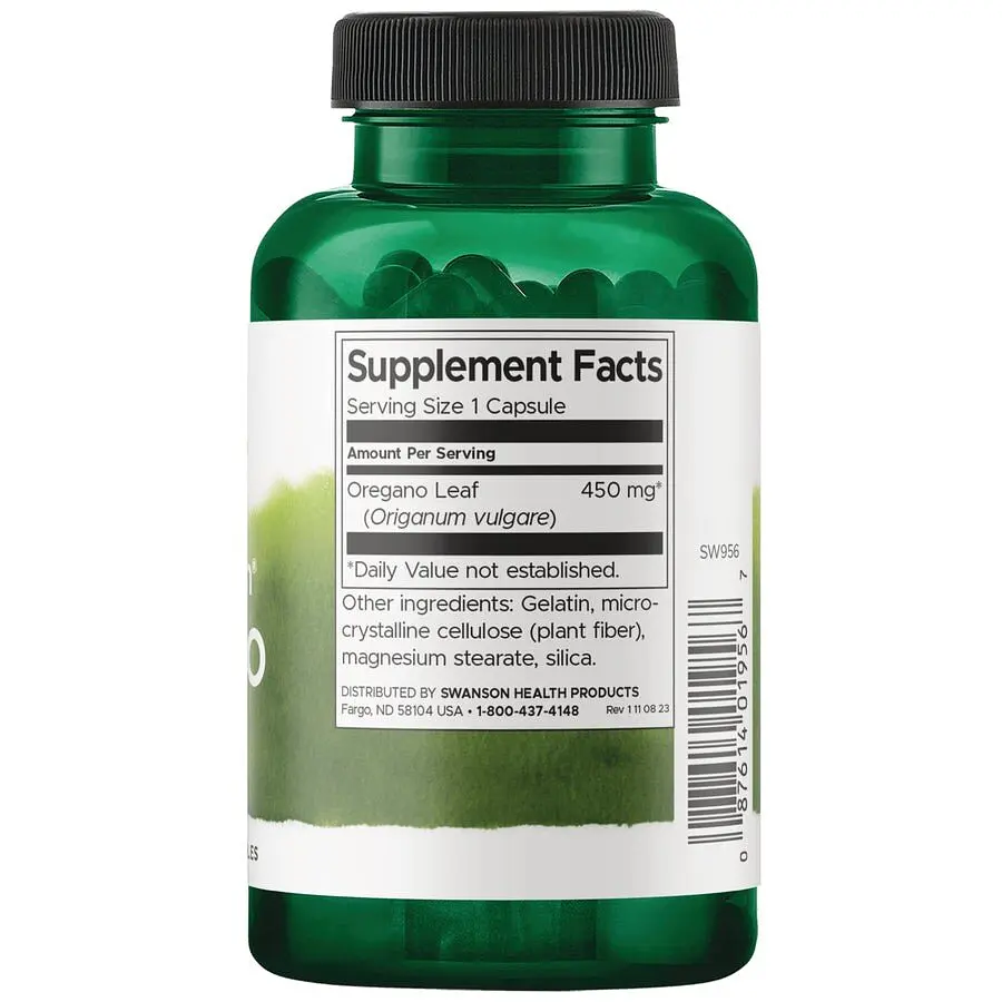 Листя орегано Swanson Oregano 450 mg Full Spectrum 90 капсул - фото 2