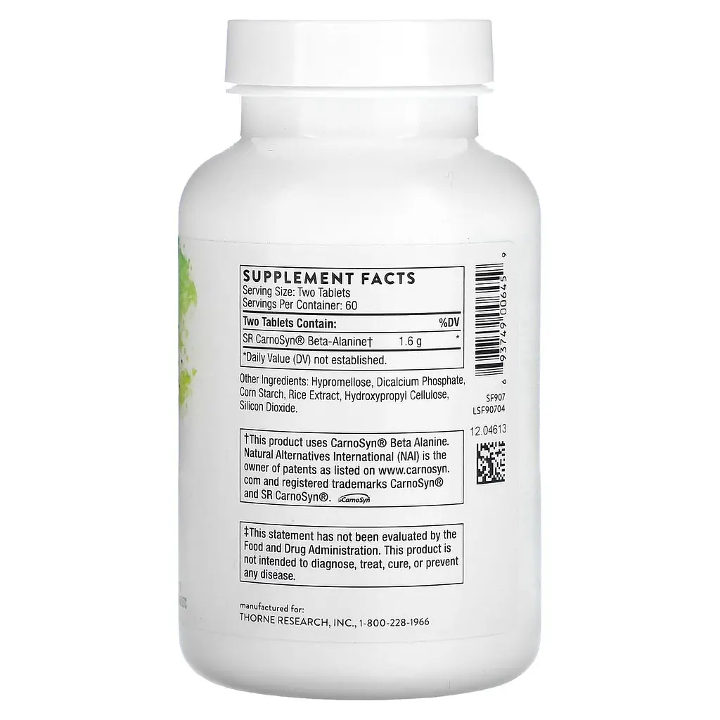 Бета-аланін Thorne Beta Alanine-SR 120 таб - фото 2
