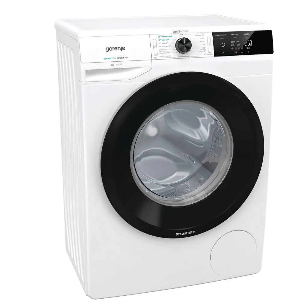 Пральна машина Gorenje з фронтальним завантаженням WE62SDS, 6кг, 1200, A+++, Пар, глибина 43см, Дисплей, Білий (WE62SDS) - фото 3